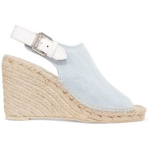 Stella McCartney | Embroidered espadrille wedge 37